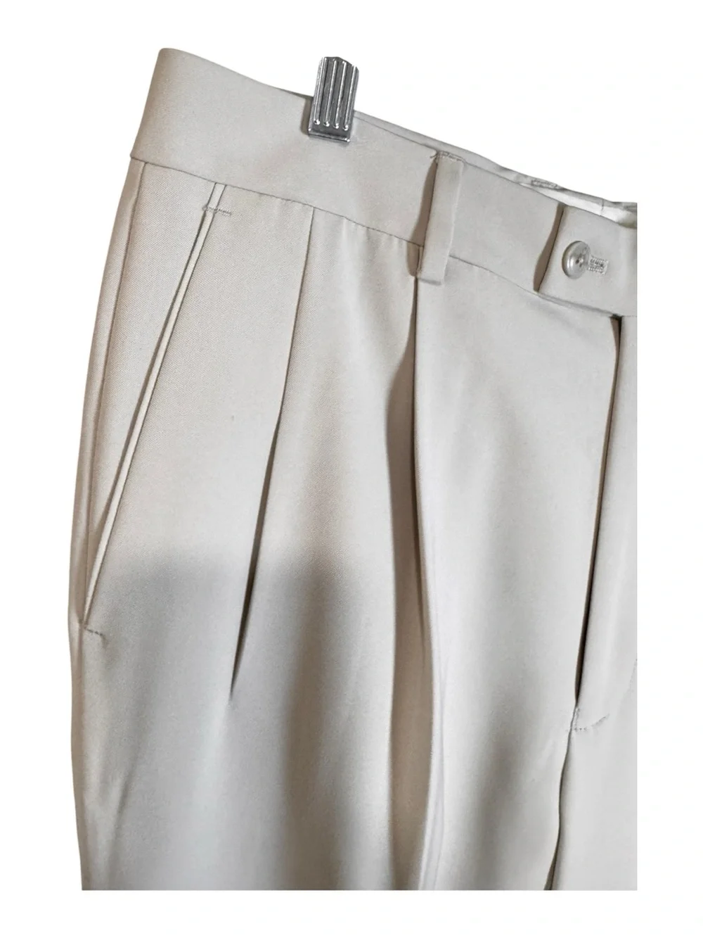 Alan Flusser Golf Stone Beige Double Pleated Dress Golf Pants 34x32 NWOT